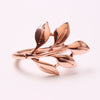 Leaf Napkin Ring Plated in Gold, Silver, or Rose Gold Finish