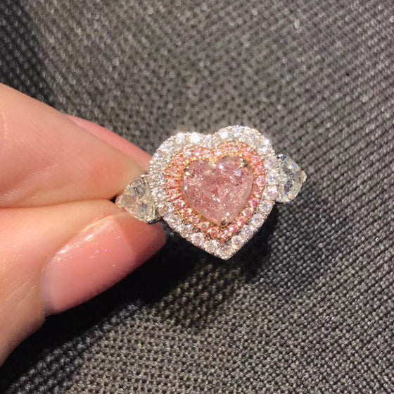 Glamorous Vintage Style  Heart-shaped Costume Ring