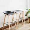 Nordic Solid Wood High Stool Fashion Plastic Bar Chair