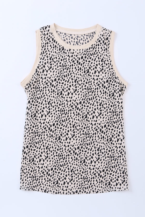 Black Dotted Print Casual Tank Top for Women | Available in 5 Colors