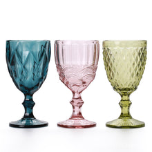  Vintage Style Stained Glass Embossed Goblet