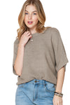 Coffee Batwing Sleeve Sweater | Available in Beige