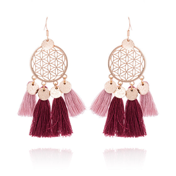 Tassel Dreamcatcher Sequin Earrings