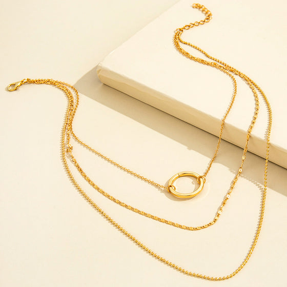 Circle Necklace Clavicle Chain Necklace Women