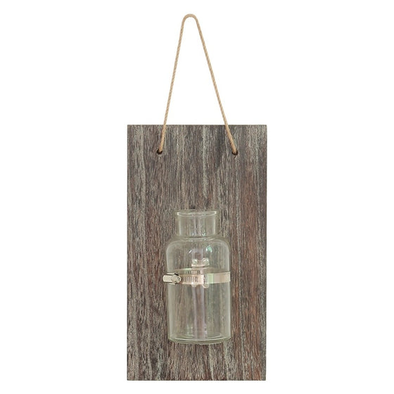 Rustic Wooden Hydroponic Plank Wall Hanging Collection