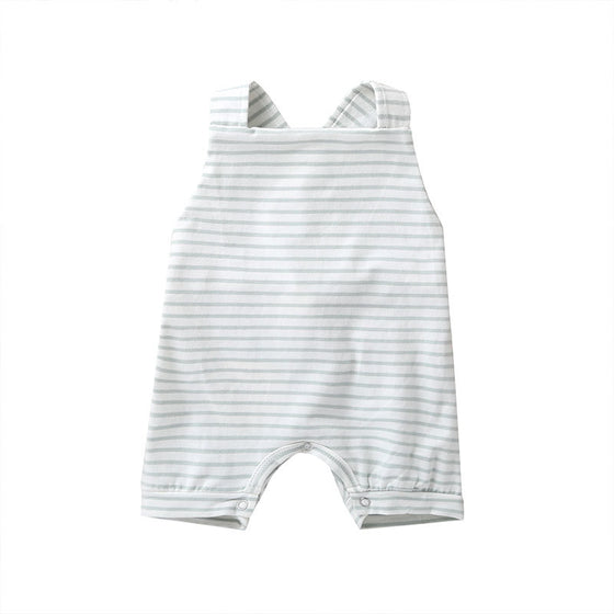 Striped Baby Romper with Crisscross Back Straps