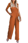 Smocked Ruffled Wide Leg Jumpsuit | Available in 5 Colors