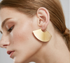 Sector Shaped Earrings in Gold or Silver