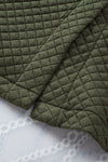 Khaki Lattice Texture Pockets Button Up Quilted Shacket | Available in 4 Colors