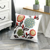 Cotton Crewel Work Embroidered Throw Pillow -18" x 18"