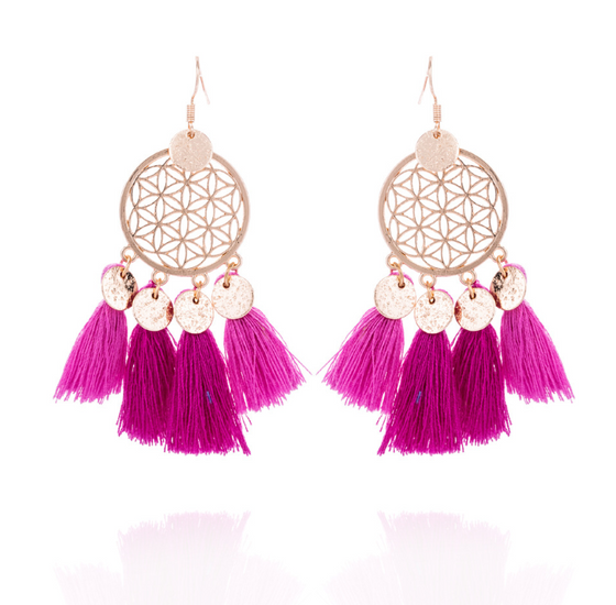 Tassel Dreamcatcher Sequin Earrings