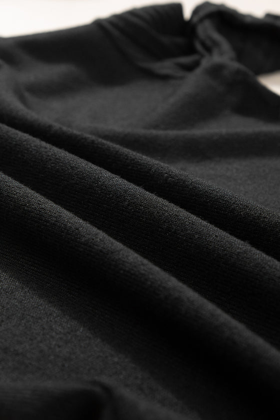 Black Ribbed T-shirt | Available in 3 Colors