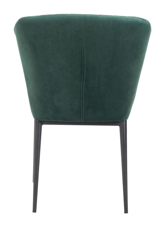 Set of 2 Tolivere Dining Chairs in Green