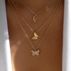 Multi-layered Pendent Necklace in Gold Finish