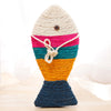 Color Striped Sisal Fish Pet Weight Loss Cat Scratching Board