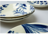 Single Serving Dessert Dish in Blue and Cream Floral Design