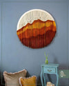 Nordic Hand-dyed Woven Round Tapestry