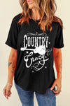 Black Country Music Graphic T-Shirt