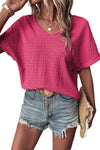 Bright Pink Textured Blouse