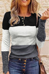 Color Block Ribbed Lace Crochet Sleeves Shirt for Women | Available in 2 Colors