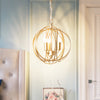 Modern Sphere Chandelier in Gold Finish