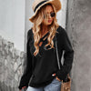 Long-sleeved Crisscross V-neck Shirt