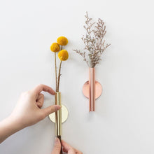  Minimalistic Metal Vase Wall Display in Gold or Rose Gold Finish