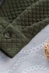 Khaki Lattice Texture Pockets Button Up Quilted Shacket | Available in 4 Colors