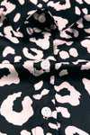 Black Leopard Print Button-Up Shirt