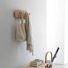 Nordic Style Wall Rack with 5 Dowel Hooks in Natural Finish