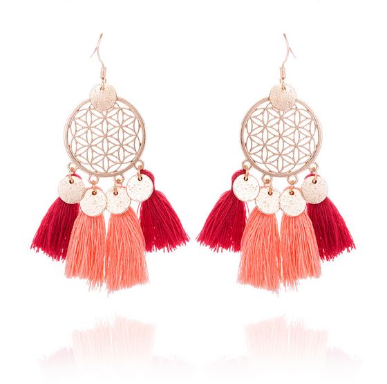 Tassel Dreamcatcher Sequin Earrings