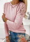 Floral Laced Long Sleeve T-Shirt