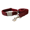 Red and Black Plaid Bowtie, Dog Collar, and Leash Set | Available in 4 Sizes