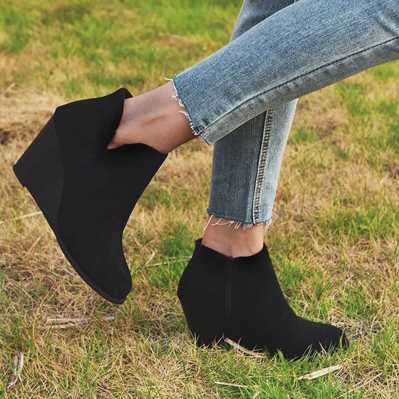 Wedge Heel Chelsea Ankle Boots