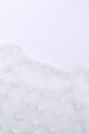 White Swiss Dot Summer Top