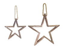  Large Wooden Star Christmas Ornaments