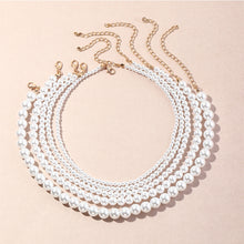  Elegant 5-Layered Pearl Necklace Set