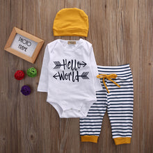  3pcs set Newborn Baby Clothes Long Sleeve Striped Clothing