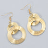 Double Hoop Earrings in Gold Finish