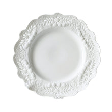  10" White Vintage Style Laced Dinner Plate