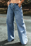 Light Blue Drop Waist Wide Leg Oversized Jeans