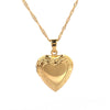 Heart Locket with Chain in Gold Finish