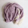 Cotton Double Gauze Baby Blanket with Tassel Trim