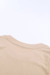 Apricot Crew Neck Colorblock Tank Top