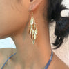 Sequins Retro Long Earrings in Gold