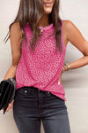 Black Dotted Print Casual Tank Top for Women | Available in 5 Colors