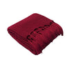 Red Cozy Knitted Throw Blanket 130cm X160cm