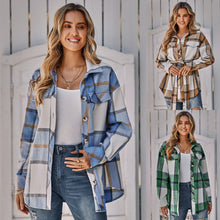  Single-breasted Casual Plaid Women's Jacket