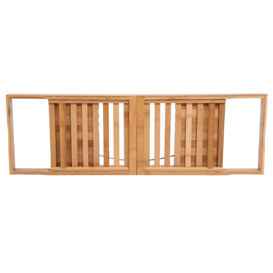 Extendable Bamboo Bathtub Rack