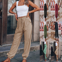  Loose-fit Lantern Linen Pants